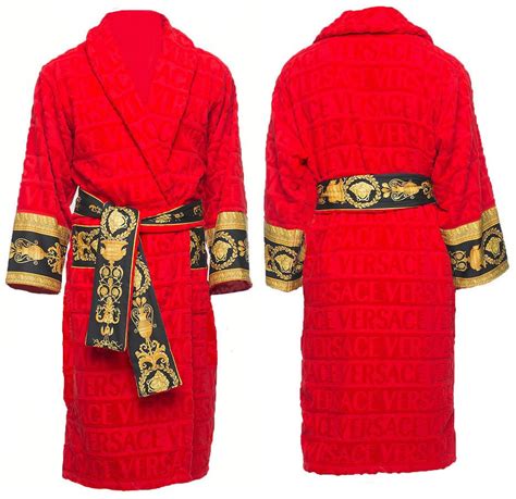 versace robe red|versace bathrobe for women.